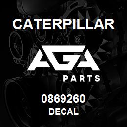 0869260 Caterpillar DECAL | AGA Parts