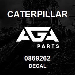 0869262 Caterpillar DECAL | AGA Parts