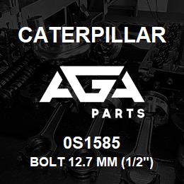 0S1585 Caterpillar BOLT 12.7 MM (1/2") DIAMETER X 38.1 MM (1 1/2") LENGTH GENERATOR TO ENGINE | AGA Parts