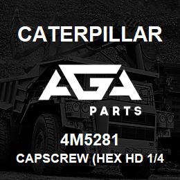 4M5281 Caterpillar CAPSCREW (HEX HD 1/4-20X3/4) (USE W/SPACER 2) | AGA Parts