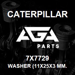 7X7729 Caterpillar WASHER (11X25X3 MM. THK) | AGA Parts