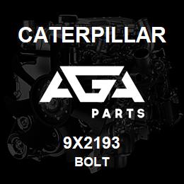 9X2193 Caterpillar BOLT | AGA Parts