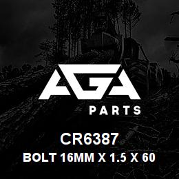 CR6387 Caterpillar BOLT 16MM X 1.5 X 60 | AGA Parts