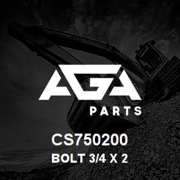 CS750200 Caterpillar BOLT 3/4 X 2 | AGA Parts