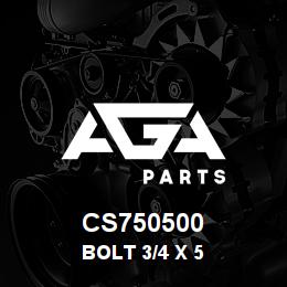 CS750500 Caterpillar BOLT 3/4 X 5 | AGA Parts