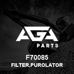 F70085 Caterpillar FILTER,PUROLATOR | AGA Parts
