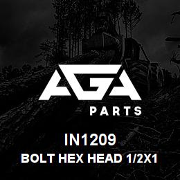 IN1209 Caterpillar BOLT HEX HEAD 1/2X1-1/8 UNC | AGA Parts