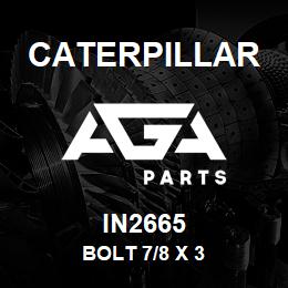IN2665 Caterpillar BOLT 7/8 X 3 | AGA Parts