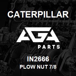 IN2666 Caterpillar PLOW NUT 7/8 | AGA Parts