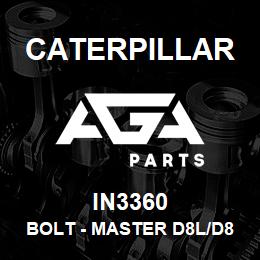 IN3360 Caterpillar BOLT - MASTER D8L/D8N | AGA Parts