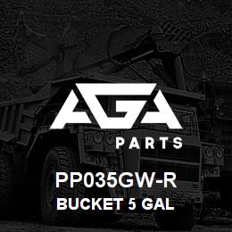 PP035GW-R Caterpillar BUCKET 5 GAL PLASTIC W/LID | AGA Parts PP035GW-R Caterpillar BUCKET 5 GAL PLASTIC W/LID | AGA Parts