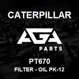 PT670 Caterpillar FILTER - OIL PK-12 | AGA Parts