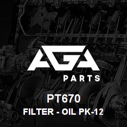 PT670 Caterpillar FILTER - OIL PK-12 | AGA Parts