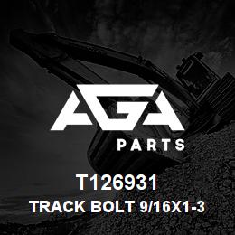 T126931 Caterpillar TRACK BOLT 9/16X1-3/4 | AGA Parts