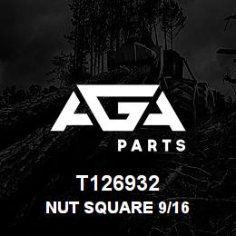 T126932 Caterpillar NUT SQUARE 9/16 | AGA Parts T126932 Caterpillar NUT SQUARE 9/16 | AGA Parts