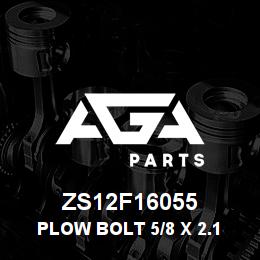 ZS12F16055 Caterpillar PLOW BOLT 5/8 X 2.1/4 | AGA Parts