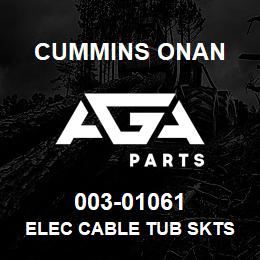 003-01061 Cummins Onan ELEC CABLE TUB SKTS TU95-12 | AGA Parts