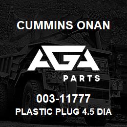 003-11777 Cummins Onan PLASTIC PLUG 4.5 DIA TYPE 4 | AGA Parts
