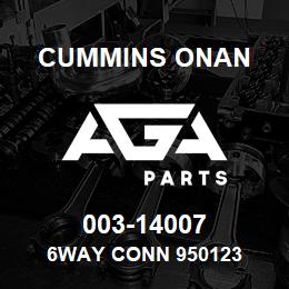 003-14007 Cummins Onan 6WAY CONN 950123 | AGA Parts