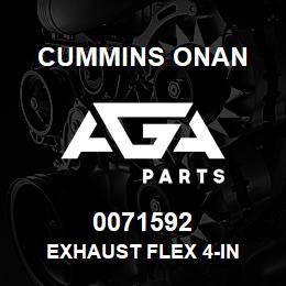 0071592 Cummins Onan EXHAUST FLEX 4-IN | AGA Parts