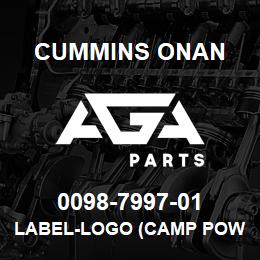 0098-7997-01 Cummins Onan LABEL-LOGO (CAMP POWER) | AGA Parts
