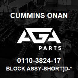 0110-3824-17 Cummins Onan BLOCK ASSY-SHORT(D-* | AGA Parts