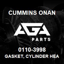 0110-3998 Cummins Onan GASKET, CYLINDER HEAD (AX1004805) | AGA Parts