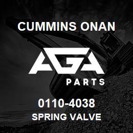 0110-4038 Cummins Onan SPRING VALVE | AGA Parts