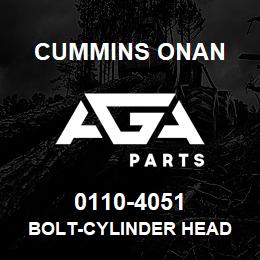 0110-4051 Cummins Onan BOLT-CYLINDER HEAD | AGA Parts