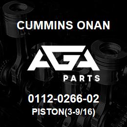 0112-0266-02 Cummins Onan PISTON(3-9/16) | AGA Parts