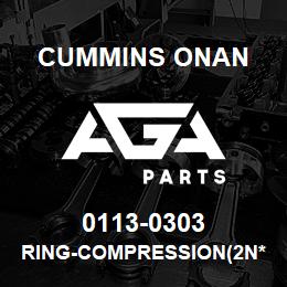 0113-0303 Cummins Onan RING-COMPRESSION(2N* | AGA Parts