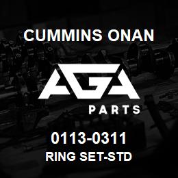 0113-0311 Cummins Onan RING SET-STD | AGA Parts