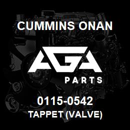 0115-0542 Cummins Onan TAPPET (VALVE) | AGA Parts
