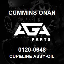 0120-0648 Cummins Onan CUP&LINE ASSY-OIL | AGA Parts