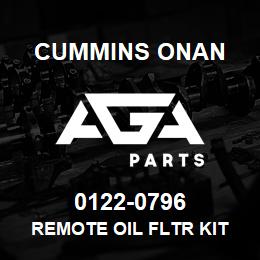 0122-0796 Cummins Onan REMOTE OIL FLTR KIT | AGA Parts