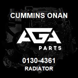 0130-4361 Cummins Onan RADIATOR | AGA Parts