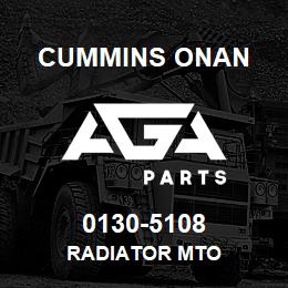 0130-5108 Cummins Onan RADIATOR MTO | AGA Parts