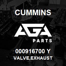 000916700 Y Cummins VALVE,EXHAUST | AGA Parts