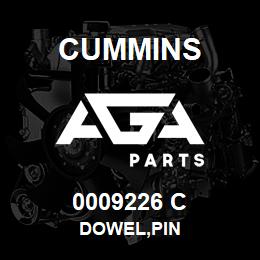 0009226 C Cummins DOWEL,PIN | AGA Parts