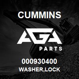 000930400 Cummins WASHER,LOCK | AGA Parts