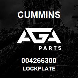 004266300 Cummins LOCKPLATE | AGA Parts
