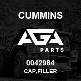 0042984 Cummins CAP,FILLER | AGA Parts