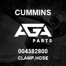 004382800 Cummins CLAMP,HOSE | AGA Parts