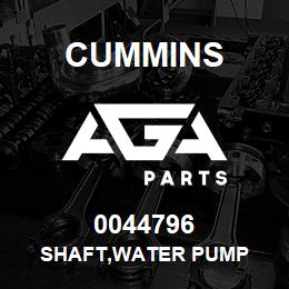 0044796 Cummins SHAFT,WATER PUMP | AGA Parts