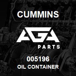 005196 Cummins Oil Container | AGA Parts