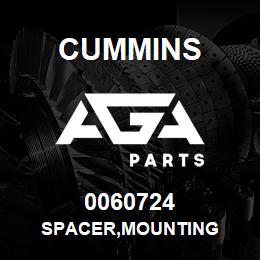 0060724 Cummins SPACER,MOUNTING | AGA Parts