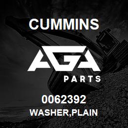 0062392 Cummins WASHER,PLAIN | AGA Parts