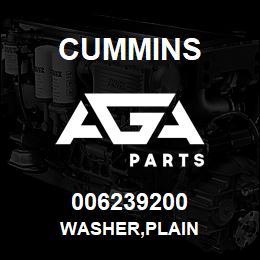 006239200 Cummins WASHER,PLAIN | AGA Parts