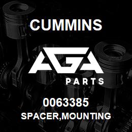 0063385 Cummins SPACER,MOUNTING | AGA Parts