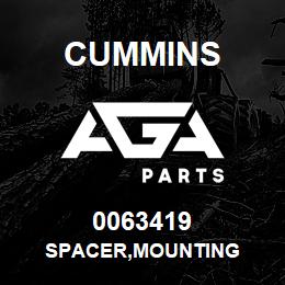 0063419 Cummins SPACER,MOUNTING | AGA Parts
